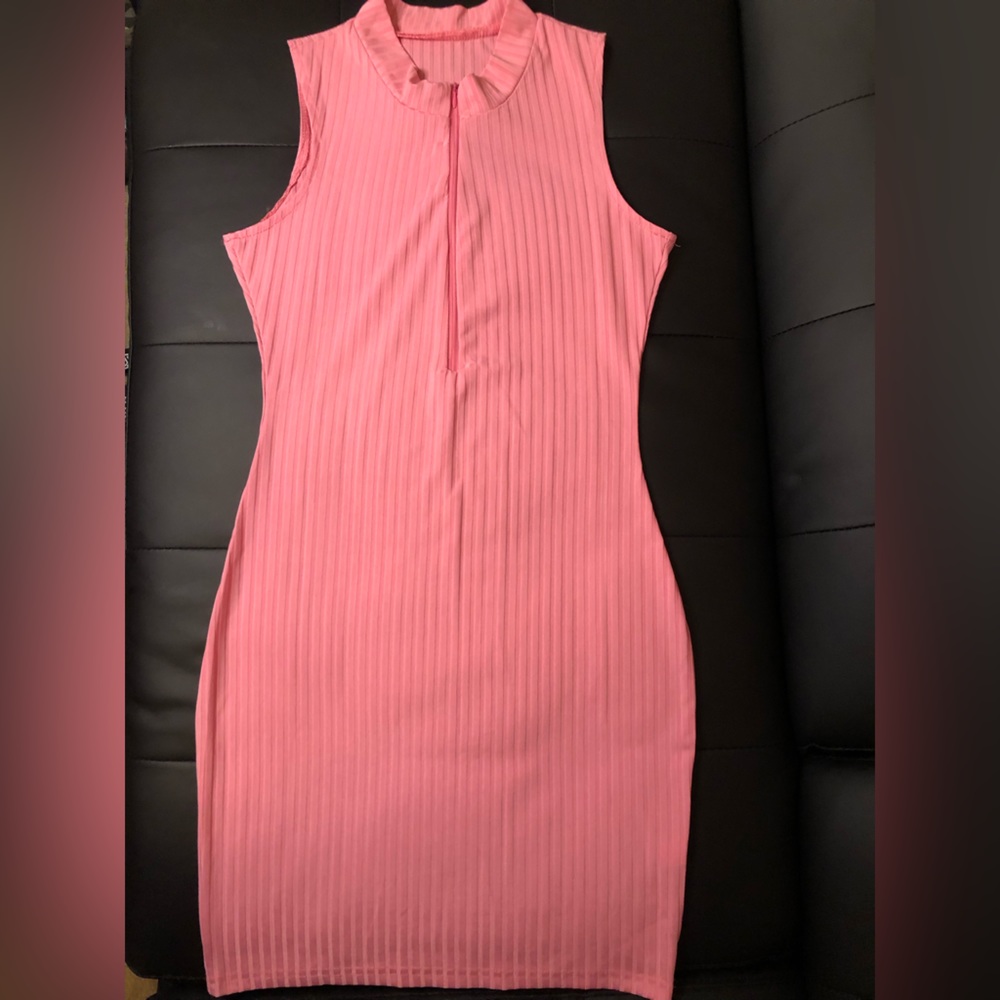 Light pink zip up dress